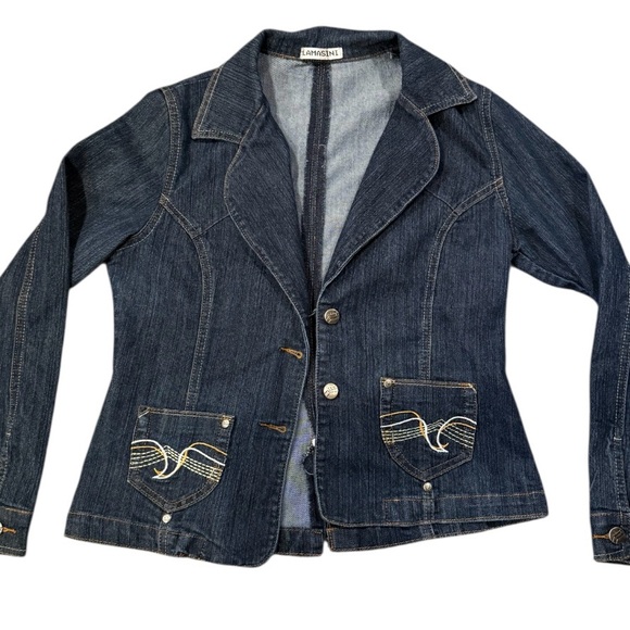 Lamasini Denim Jean Jacket - Picture 7 of 10